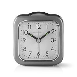 Analogue table alarm clock Gray Spy ND4608 Nedis