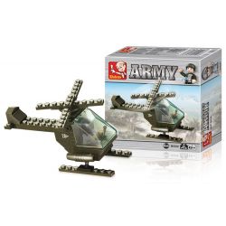 Construction Sluban reconnaissance helicopter Army series ND6058 