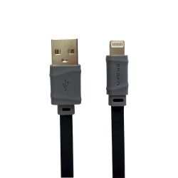Cavo per ricarica e sincronizzazione USB Lightning piatto 1m nero/grigio CrownMicro CMCU-006L 