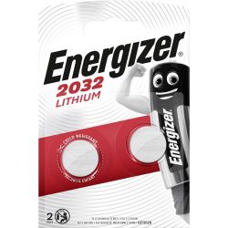 Pack of 2 Lithium coin cell battery CR2032 3V blister Energizer E1030 Energizer