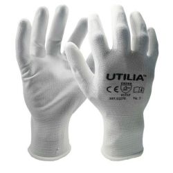 White polyurethane work gloves size 9 Utilia WB253 Utilia