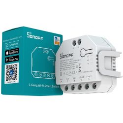 Interruttore smart wireless 2 contatti 100-240V 10-15A Sonoff DIY-DUALR3 K342 