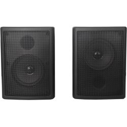 Pair of 40W 100V black speakers V3016 