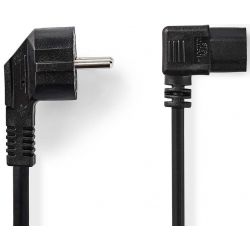 Power cable Schuko plug German Standard IEC-320-C13 angled 2m ND7265 