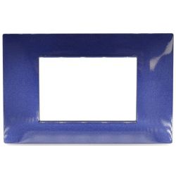 Vimar Plana compatible blue 3-gang technopolymer plate EL006 