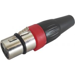 3-pin female XLR connector to be soldered red SP345 