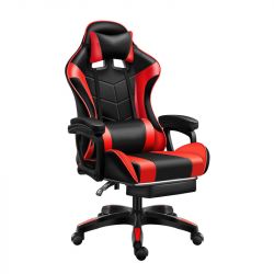 Gaming chair with  footrest red/black 2024-1FR 