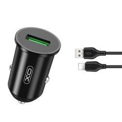 Lightning USB Car Charger 1m 18W 5/9/12V 3/2/1.5A MOB152 XO Simple is Beauty
