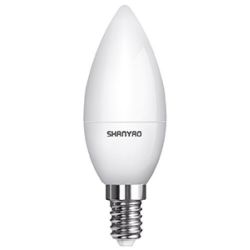 LED bulb C37 E14 5W warm light 300K 425lm 5128 Shanyao