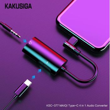 KAKUSIGA – Adattatore Audio 4 in 1 con Jack Type-C
