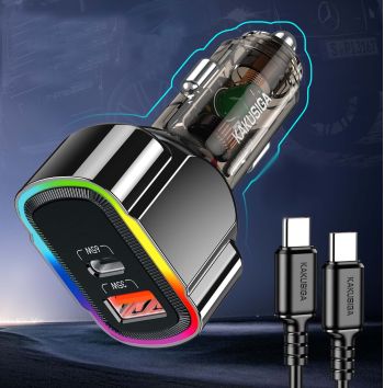 KAKUSIGA – Caricatore da Auto Wireless 100W con Doppia Porta (Type-C + USB-A)