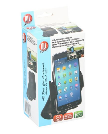 Supporto da auto per smartphone con caricatore Wireless - All Ride ED9102 All Ride