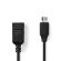 Cable port til USB 2.0 Micro B macho - A hembra 0.2 m Negro ND1738 Nedis