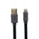 CrownMicro 1m Black / Gray Flat Lightning USB Charging and Synchronization Cable CMCU-006L Crown Micro