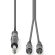 Audio cable stereo audio jack 6.35mm / 2 RCA 1.5m gray ND6575 Nedis
