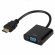 Adattatore audio/video da HDMI a VGA con Jack audio per trasmissione audio WB2370 