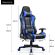 Gaming chair with footrest blue/black 2024-1FB 