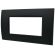 Living International compatible 3-place black Soft Touch plate EL2293 