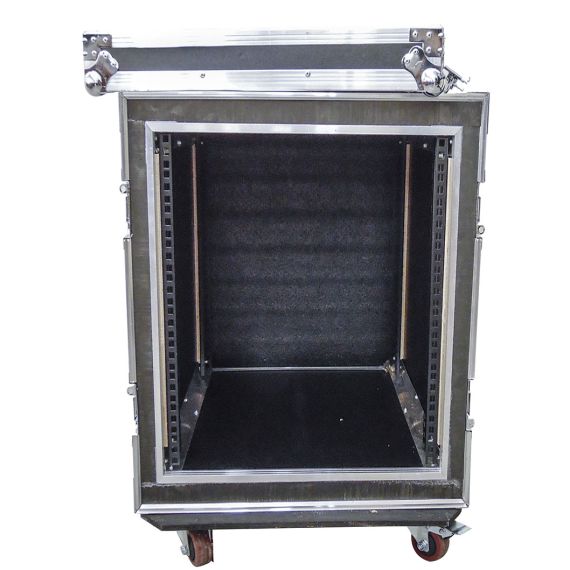 CAJA DE VUELO 16U RACK 19 "con ruedas y doble tapa FLCASE500 