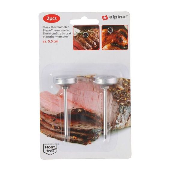 Paar analoge Thermometer für Alpenfleisch ED9012 Alpina
