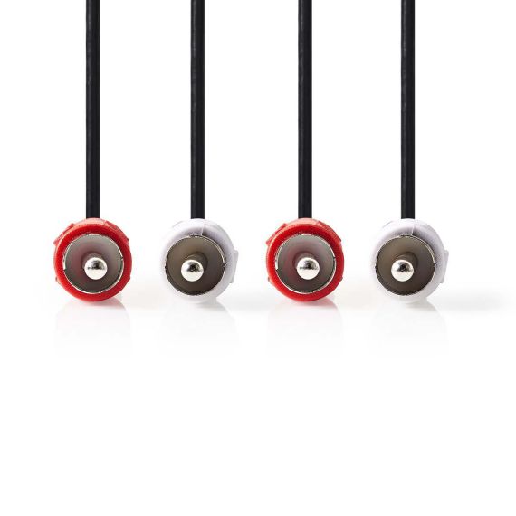 Stereo Audio Cable 2x RCA male - 2x RCA male 2m Black ND2785 Nedis