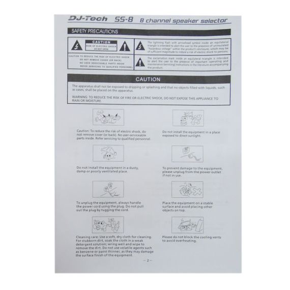 Commutatore casse acustiche DJ Tech SS-8 + Telecomando V4074 DJ-Tech