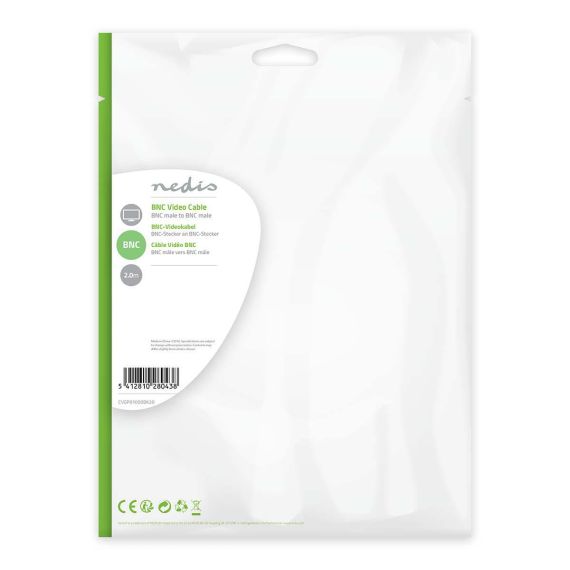 Videokabel BNC-Stecker - BNC-Stecker 2m Schwarz ND1626 Nedis