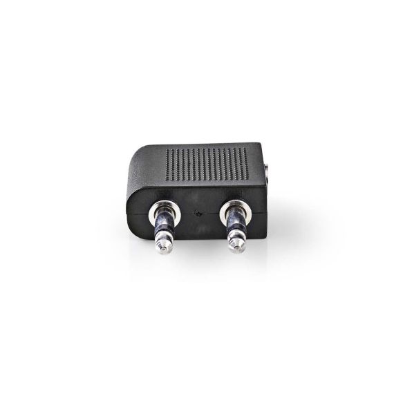 Adattatore Audio per Aereo 2x Maschio da 3,5mm-Femmina da 3,5mm confezione da 10 pezzi ND3774 Nedis