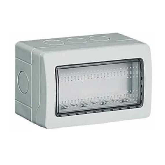 Hydrobox blanco de 4 módulos IP55 compatible con Vimar Plana EL2358 