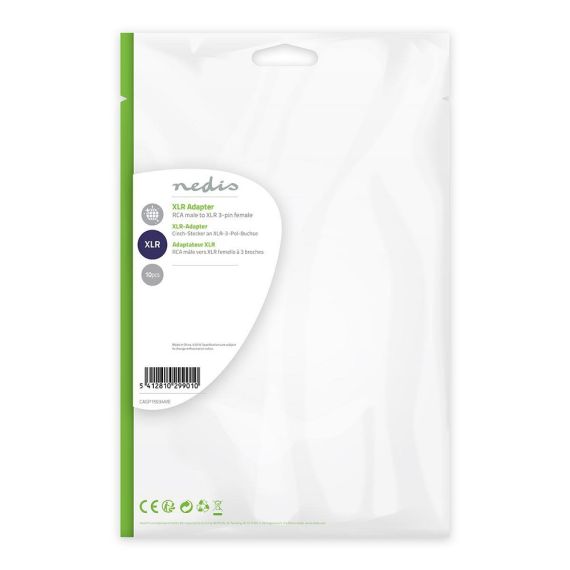 Adattatore  XLR 3 pin femmina-RCA Maschio confezione da 10 ND2425 Nedis