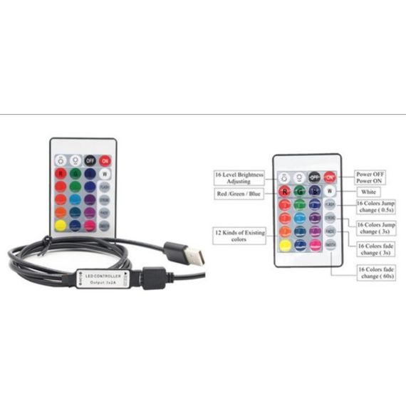 Striscia LED RGB 5m IP65 con telecomando WB1005 