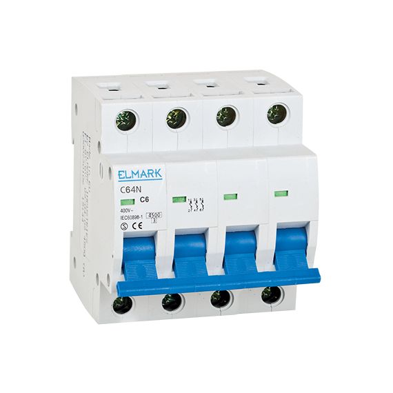 Circuit breaker 6kA 10A 4P curve C Elmark EL3070 Elmark