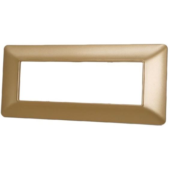 Placca in tecnopolimero 6P oro compatibile Matix EL2245 