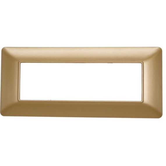 Placca in tecnopolimero 6P oro compatibile Matix EL2245 