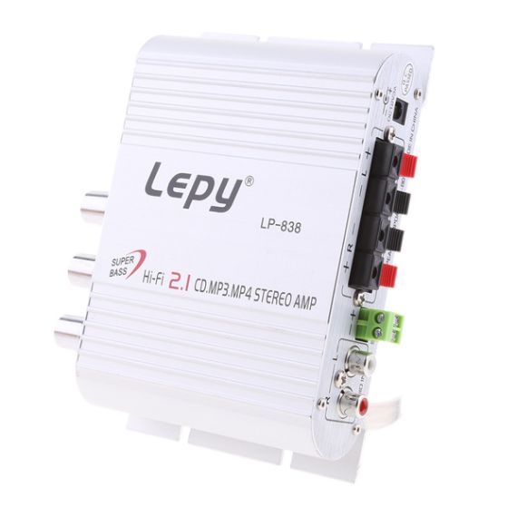 Amplificatore stereo Booster Radio 2.1 15Wx2 + 20Wx1 Lepy LP838 WB1628 