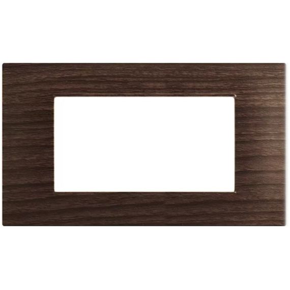 Placca in tecnopolimero 4 posti color ciliegio compatibile Vimar EL2369 