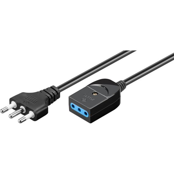 Electric extension cable 3m Italian plug / socket 10A F1560 Goobay