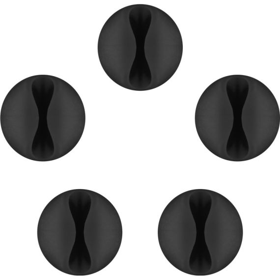 Clip fissacavo adesiva nera diametro massimo 7,8 mm 5 pezzi P252 Goobay
