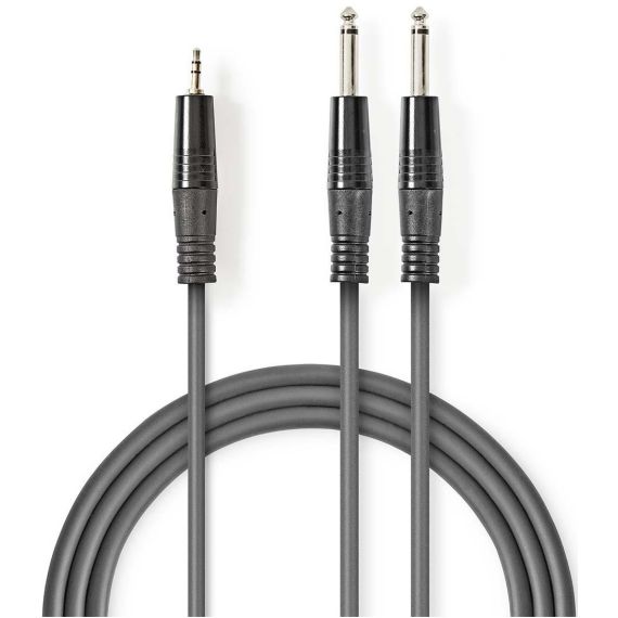 Stereo audio cable 2x 6.35mm-3.5mm male 3m ND2436 Nedis
