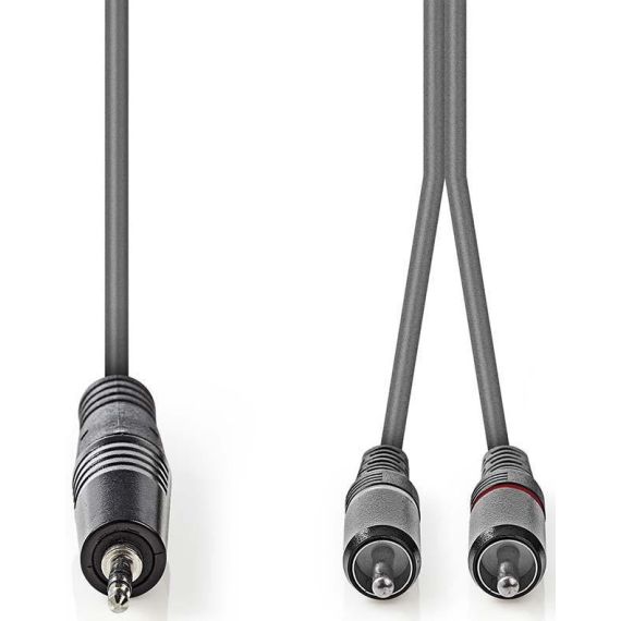 Cavo audio stereo 3,5mm maschio-2x maschio RCA 3m ND1872 Nedis