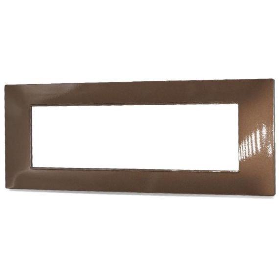 Placca in tecnopolimero 7 posti color rame compatibile Vimar Plana EL2329 