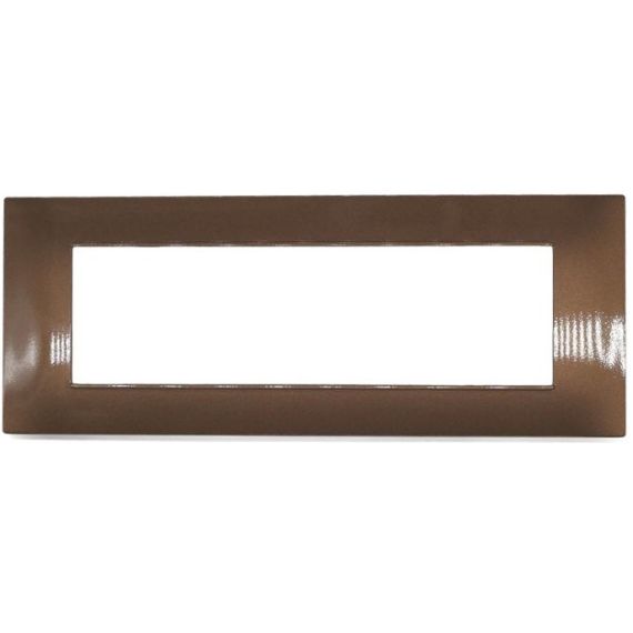 Placca in tecnopolimero 7 posti color rame compatibile Vimar Plana EL2329 
