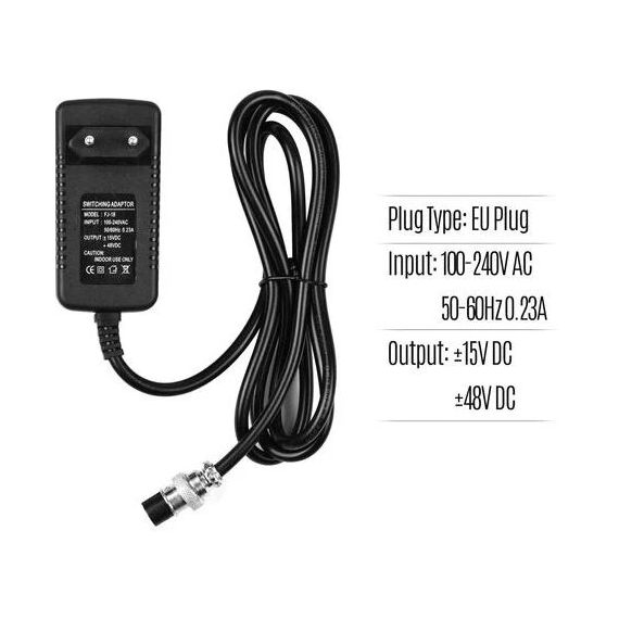 Schaltnetzteil 15V / 48V 4-poliger XLR-Anschluss T104 