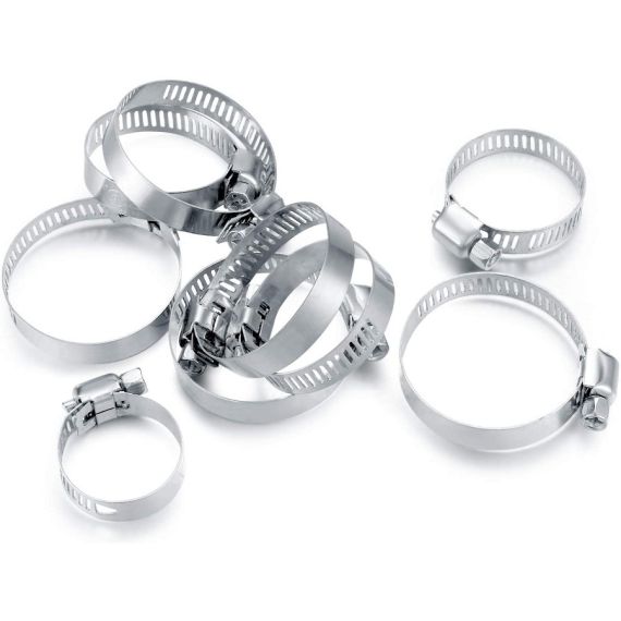 Kit fascette stringi tubo in acciaio misure da 8 a 12mm confezione da 60 WB1926 