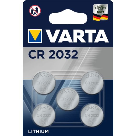 3V CR2032 lithium button cell battery of 5 F1431 Varta