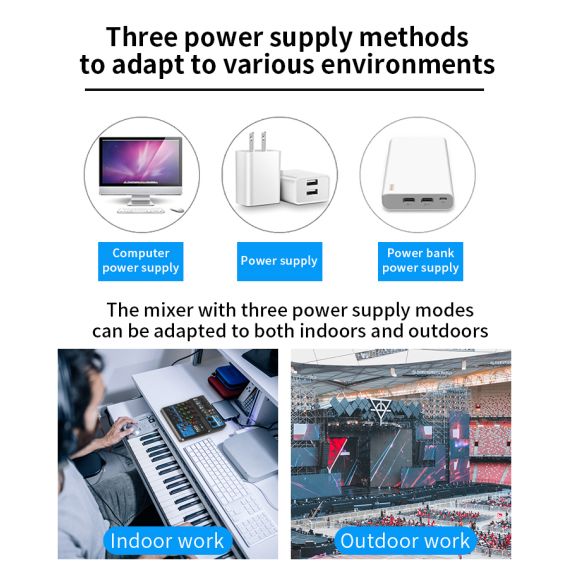 Mixer professionale 5 canali Bluetooth/USB/Stereo RCA SP695 