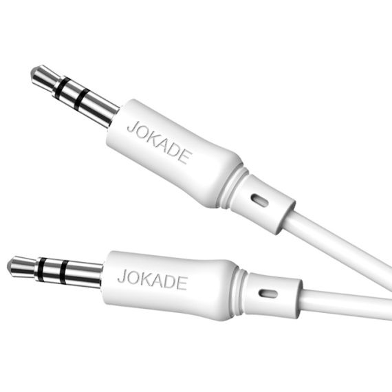 Prise audio 3,5 mm Câble audio stéréo 1m Blanc JA004 N040 Jokade