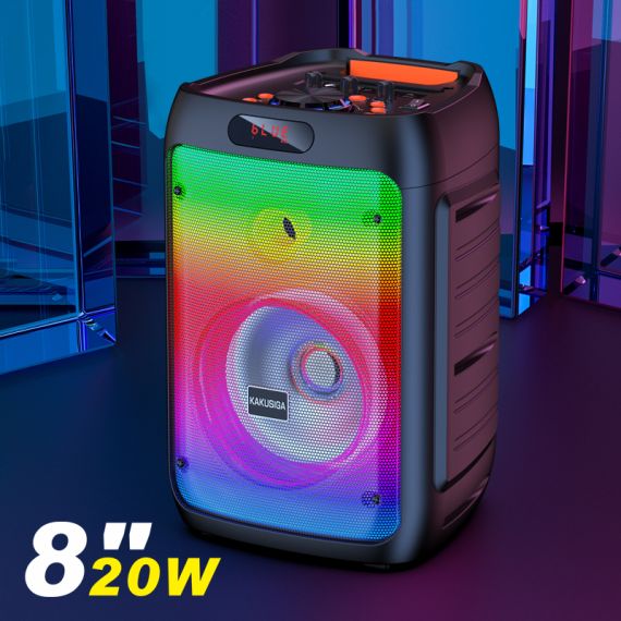 Cassa acustica portatile ricaricabile 8" 20W Luce LED Bluetooth/Radio/USB KSC-829 Kakusiga