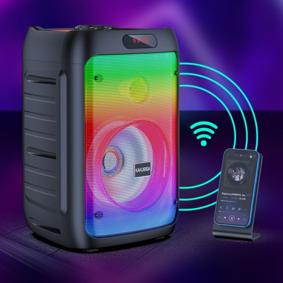 Cassa acustica portatile ricaricabile 8" 20W Luce LED Bluetooth/Radio/USB KSC-829 Kakusiga