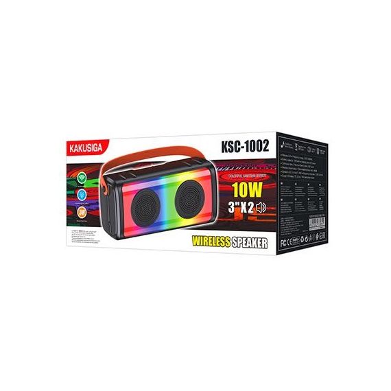 Cassa acustica ricaricabile luce LED Bluetooth/SD/USB/AUX 3" 10W KSC-1002 KSC-1002 Kakusiga